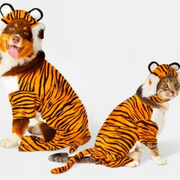NEW Hyde and Eek tiger set dog or cat Halloween costume size M - Picture 2 of 9